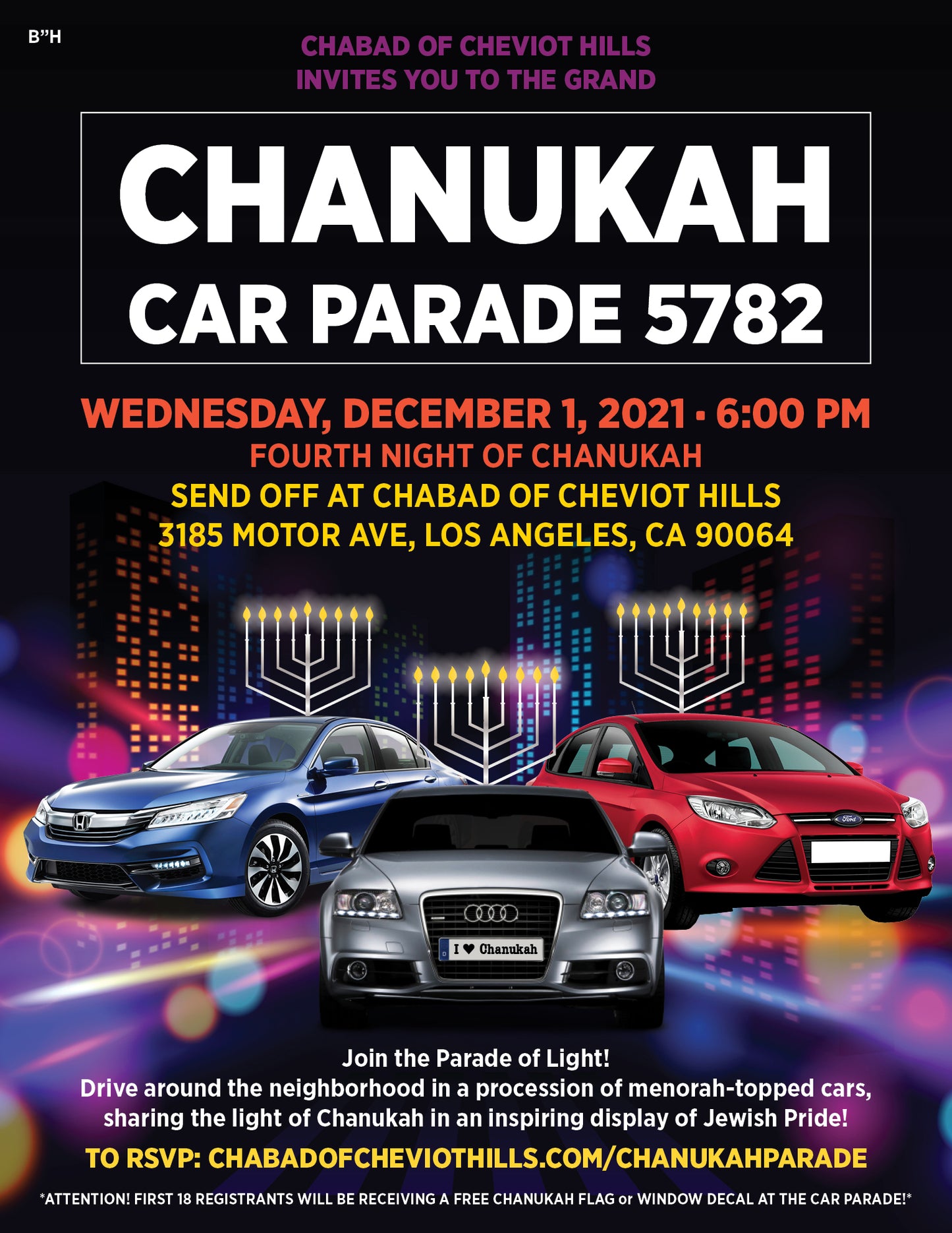 Chanukah Car Menorah Parade