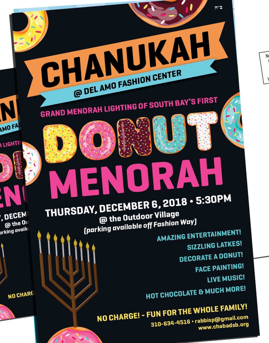 Chanukah Donut Menorah