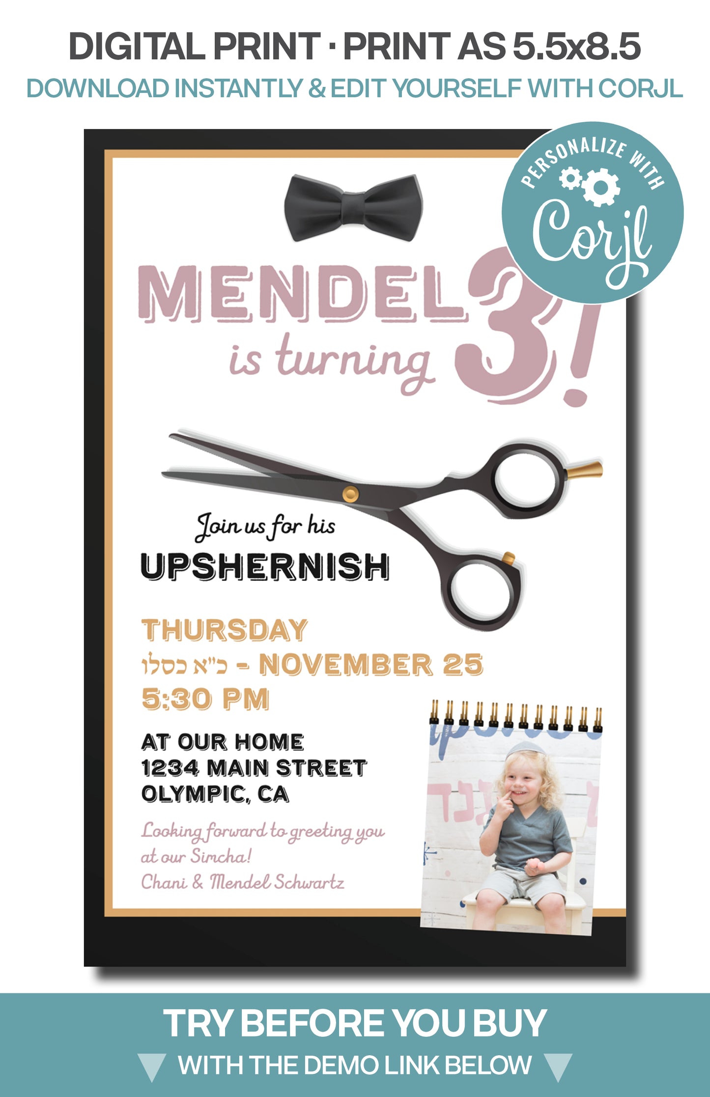 Upshernish - Black/Gold