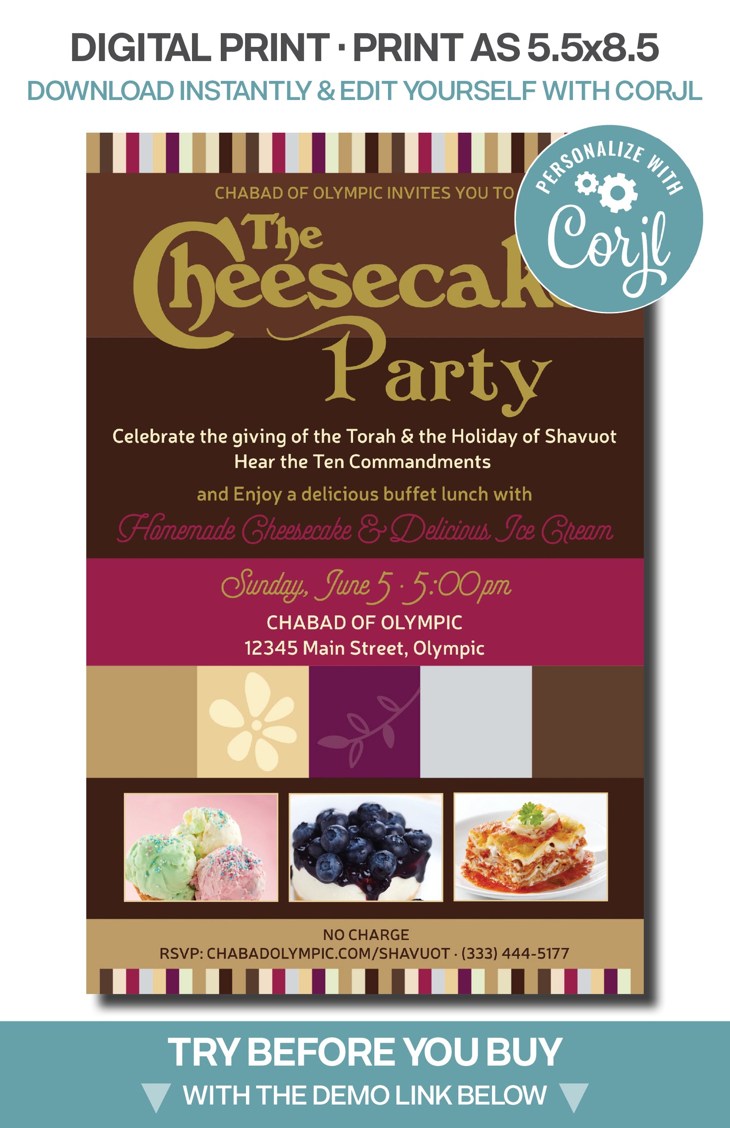 Shavuot - Cheesecake Party