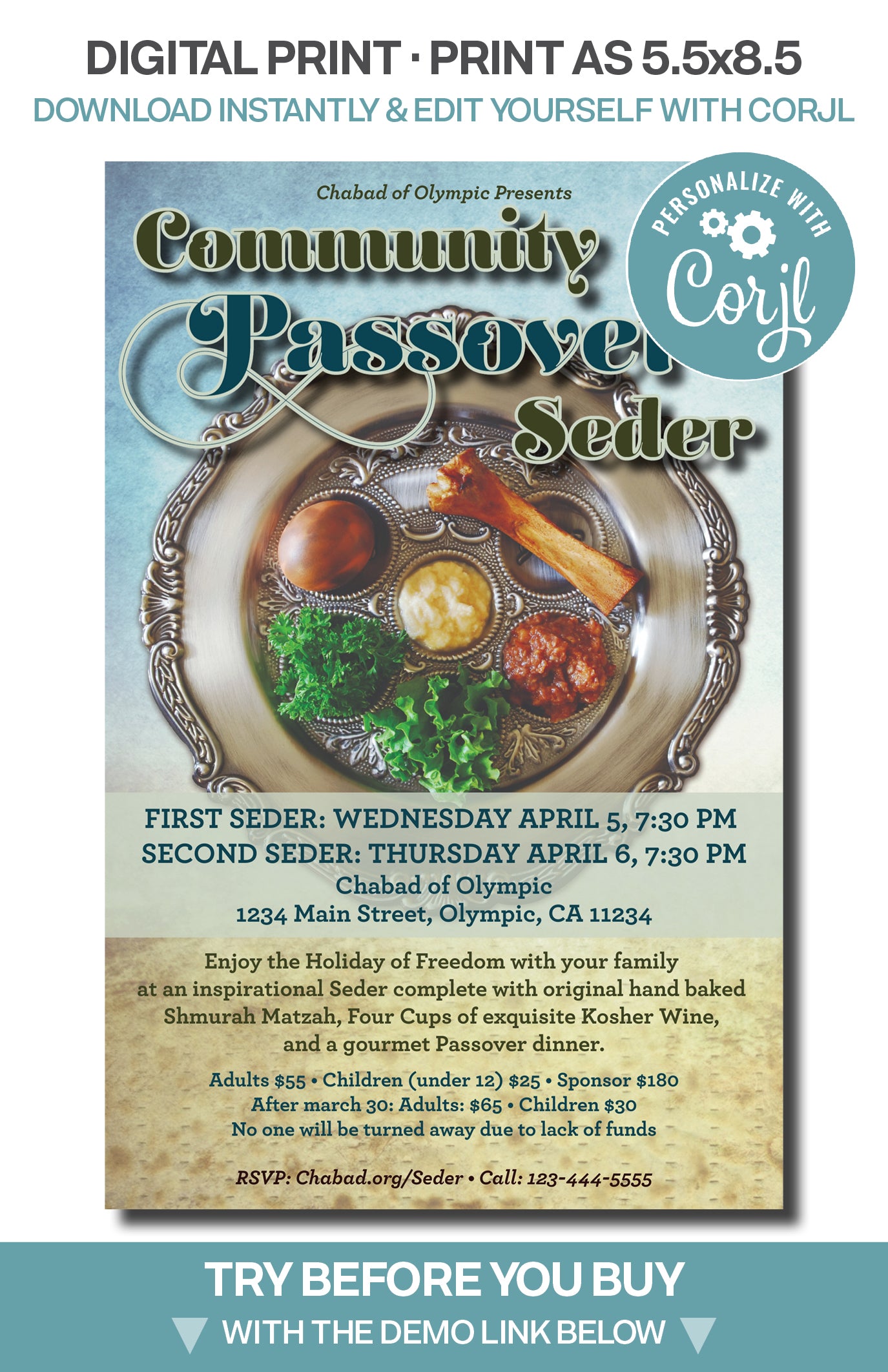 Pesach Blue Green