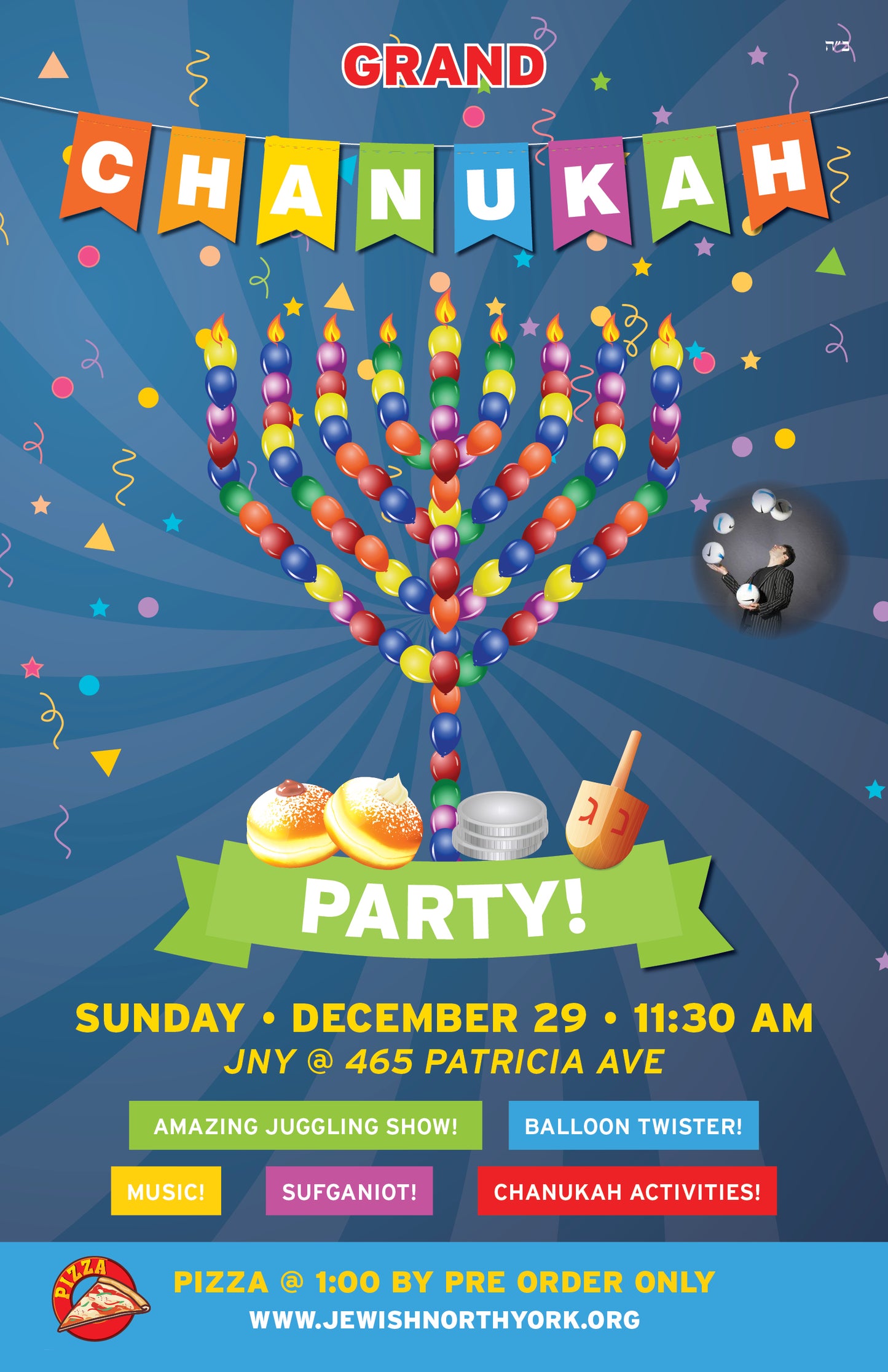 Chanukah Balloon Menorah