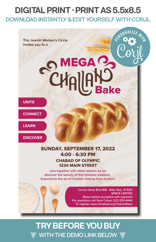Challah Bake - Pink Brown