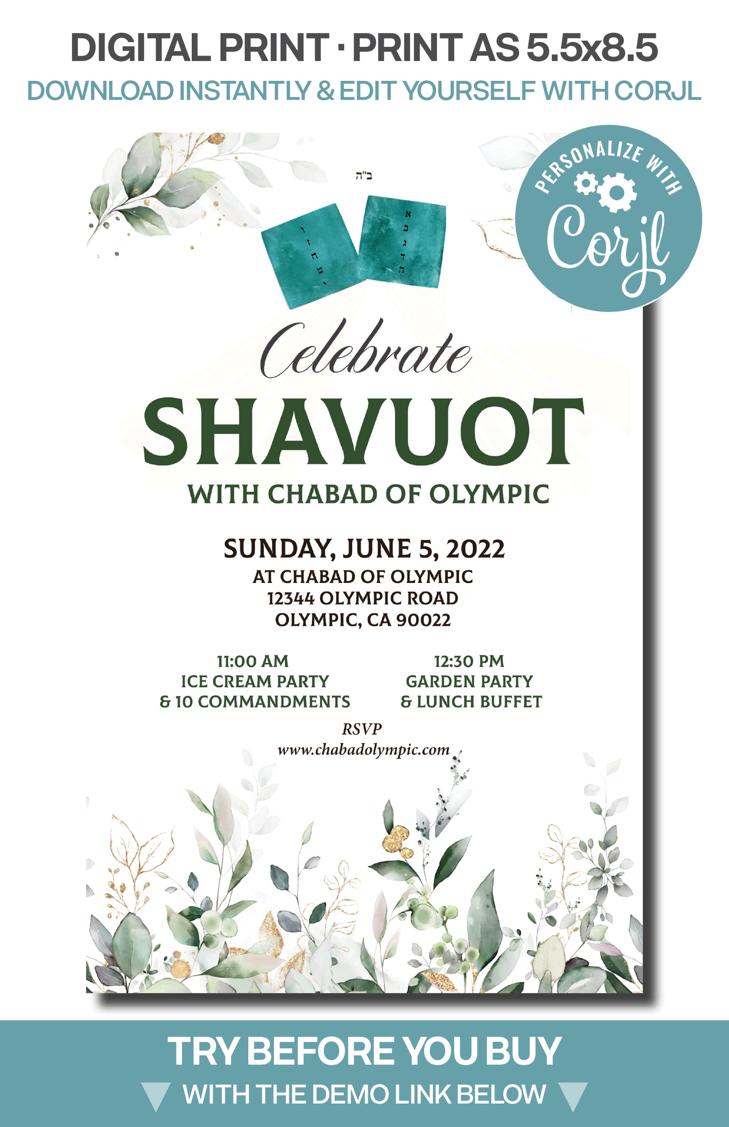 Shavuot Garden Party - Green