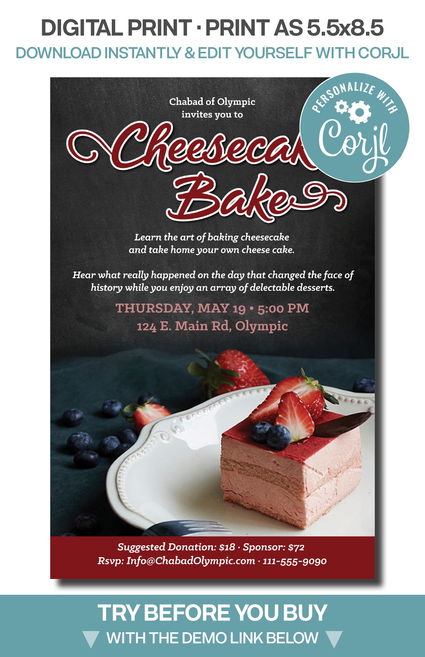 Shavuot - Cheesecake Bake